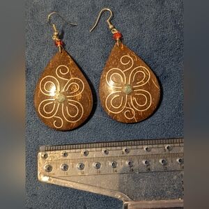 Handcrafted Brown Teardrop Earrings